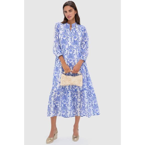 RO'S GARDEN Exclusive Bluefanny Rio Midi Dress Size M NWT Retail $200 Tuckernuck - Picture 4 of 8